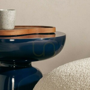 OGAN Side Table, 40 cm, Cobalt Blue, Glossy, Nova Nook small 4