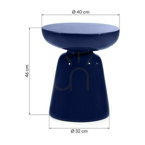OGAN Side Table, 40 cm, Cobalt Blue, Glossy, Nova Nook small 5