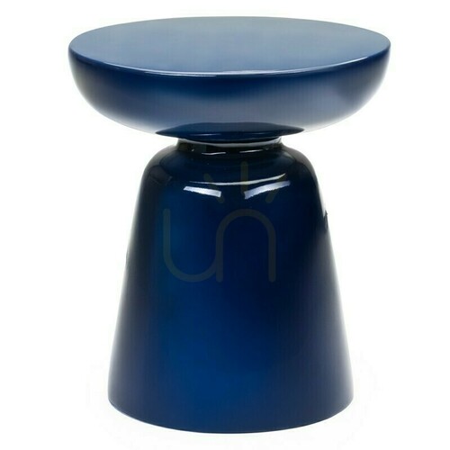 Check OGAN Side Table, 40 cm, Cobalt Blue, Glossy, Nova Nook