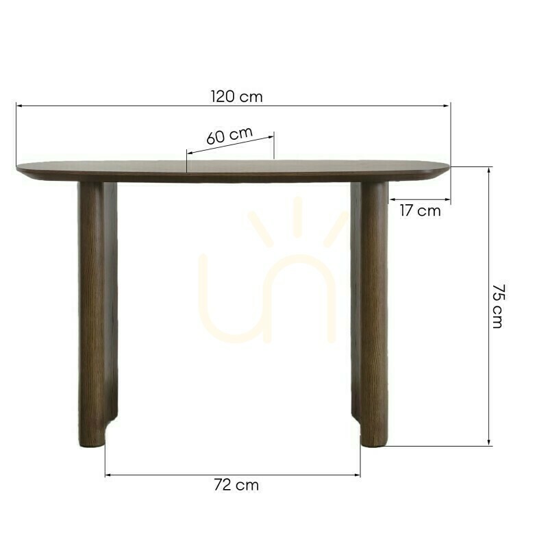 View MIRA 120 cm Desk/Console, Dark Oak by Nova Nook MIRA 120 cm Desk/Console, Dark Oak by Nova Nook