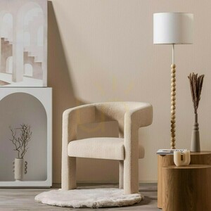 LAUREN Armchair, bouclé fabric, beige Nova Nook 1 LAUREN Armchair, bouclé fabric, beige Nova Nook small 1