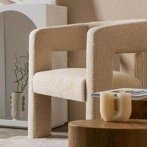 LAUREN Armchair, bouclé fabric, beige Nova Nook 2 LAUREN Armchair, bouclé fabric, beige Nova Nook small 2