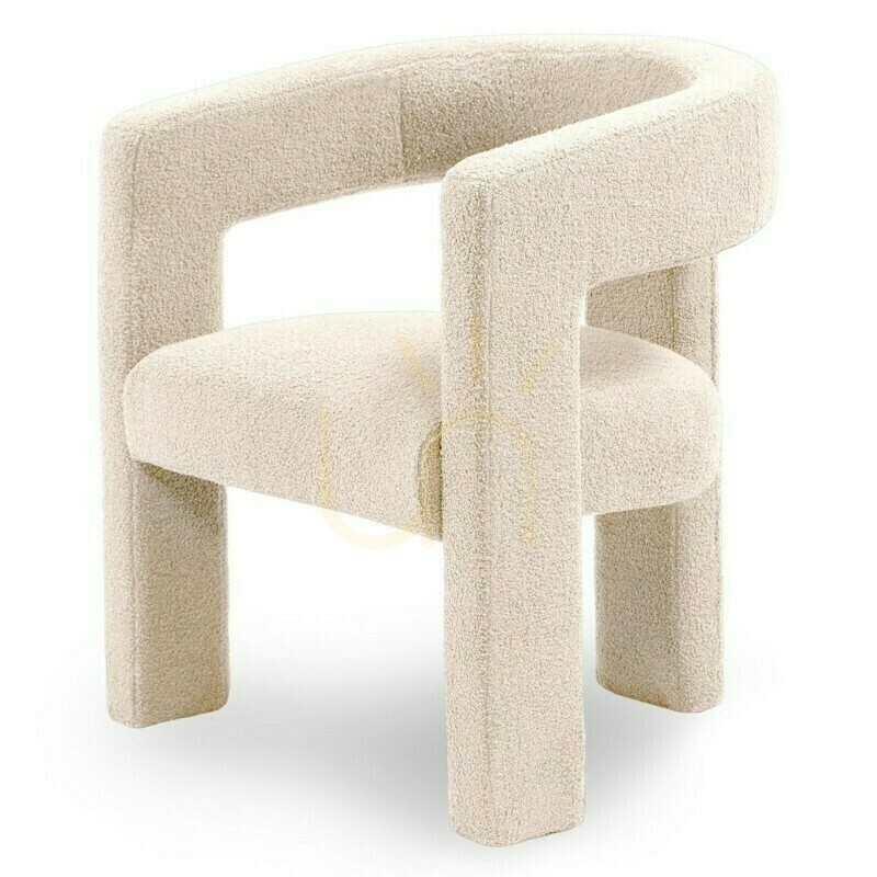 Display LAUREN Armchair, bouclé fabric, beige Nova Nook LAUREN Armchair, bouclé fabric, beige Nova Nook