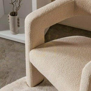 LAUREN Armchair, bouclé fabric, beige Nova Nook 5 LAUREN Armchair, bouclé fabric, beige Nova Nook small 5