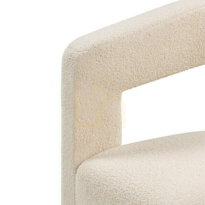 Show LAUREN Armchair, bouclé fabric, beige Nova Nook LAUREN Armchair, bouclé fabric, beige Nova Nook