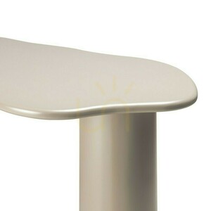 LUXE 160 cm Dining Table, Dark Beige, Rounded Shapes by Nova Nook 4 LUXE 160 cm Dining Table, Dark Beige, Rounded Shapes by Nova Nook small 4