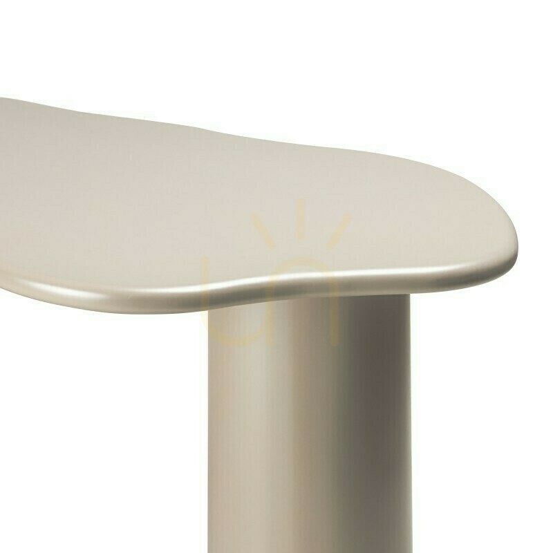 Show LUXE 160 cm Dining Table, Dark Beige, Rounded Shapes by Nova Nook LUXE 160 cm Dining Table, Dark Beige, Rounded Shapes by Nova Nook