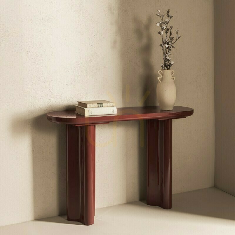 View HALO 120 cm Desk/Console, Burgundy-Brown, Glossy, Nova Nook HALO 120 cm Desk/Console, Burgundy-Brown, Glossy, Nova Nook