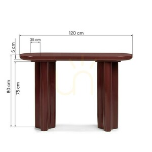 HALO 120 cm Desk/Console, Burgundy-Brown, Glossy, Nova Nook 4 HALO 120 cm Desk/Console, Burgundy-Brown, Glossy, Nova Nook small 4