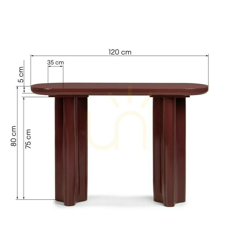 Show HALO 120 cm Desk/Console, Burgundy-Brown, Glossy, Nova Nook HALO 120 cm Desk/Console, Burgundy-Brown, Glossy, Nova Nook