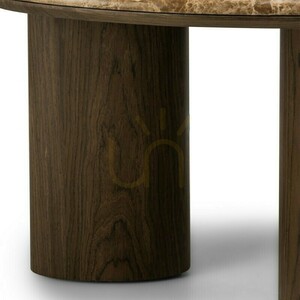 ELLE 75 cm Coffee Table, Dark Walnut/Nova Nook Marble small 5