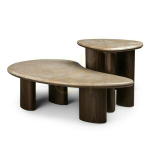 ELLE Coffee Table, 110 cm, Dark Walnut/Nova Nook Marble small 5