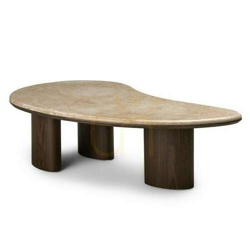 Check ELLE Coffee Table, 110 cm, Dark Walnut/Nova Nook Marble