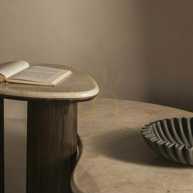 Preview ELLE Side Table, 44 cm, Dark Walnut/Nova Nook Marble ELLE Side Table, 44 cm, Dark Walnut/Nova Nook Marble