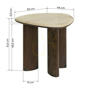 ELLE Side Table, 44 cm, Dark Walnut/Nova Nook Marble 6 ELLE Side Table, 44 cm, Dark Walnut/Nova Nook Marble small 6