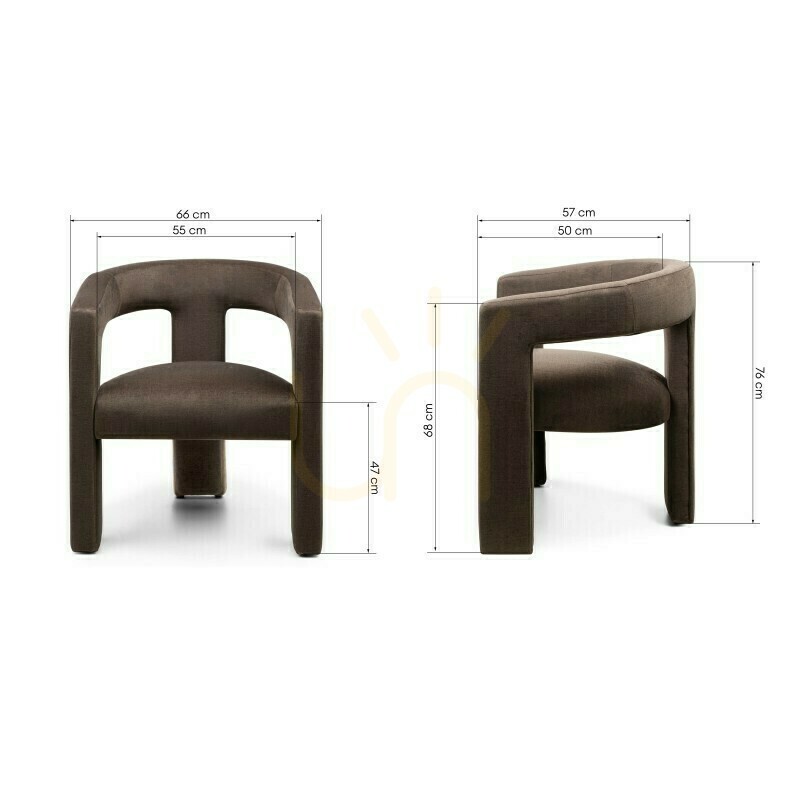 Display LAUREN "Chocolate Velvet" Lounge Chair by Nova Nook LAUREN "Chocolate Velvet" Lounge Chair by Nova Nook