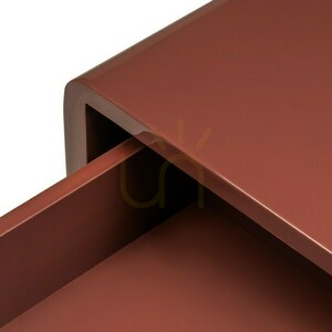 LUSH Nightstand with Drawer, Burgundy-Brown, High-Gloss, Arch-Shaped by Nova Nook 3 LUSH Nightstand with Drawer, Burgundy-Brown, High-Gloss, Arch-Shaped by Nova Nook small 3