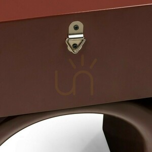LUSH Nightstand with Drawer, Burgundy-Brown, High-Gloss, Arch-Shaped by Nova Nook 4 LUSH Nightstand with Drawer, Burgundy-Brown, High-Gloss, Arch-Shaped by Nova Nook small 4