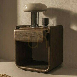 MOX Round Nightstand with Drawer, Dark Walnut Nova Nook 2 MOX Round Nightstand with Drawer, Dark Walnut Nova Nook small 2