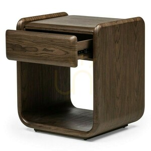 MOX Round Nightstand with Drawer, Dark Walnut Nova Nook 4 MOX Round Nightstand with Drawer, Dark Walnut Nova Nook small 4
