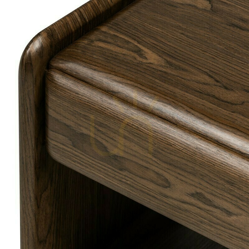 View MOX Round Nightstand with Drawer, Dark Walnut Nova Nook MOX Round Nightstand with Drawer, Dark Walnut Nova Nook