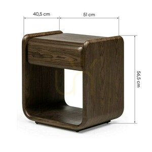 MOX Round Nightstand with Drawer, Dark Walnut Nova Nook 7 MOX Round Nightstand with Drawer, Dark Walnut Nova Nook small 7