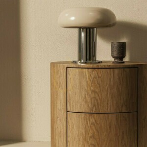 KARTO Round Nightstand with Drawers, Nova Nook Walnut 2 KARTO Round Nightstand with Drawers, Nova Nook Walnut small 2