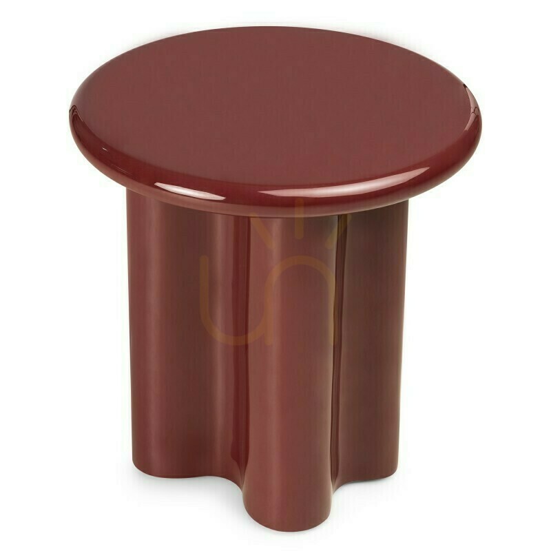 Display HALO Side Table, Burgundy-Brown, Glossy, Nova Nook HALO Side Table, Burgundy-Brown, Glossy, Nova Nook