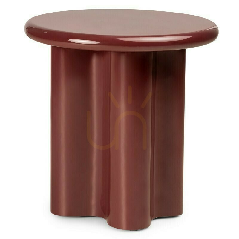 Check HALO Side Table, Burgundy-Brown, Glossy, Nova Nook HALO Side Table, Burgundy-Brown, Glossy, Nova Nook