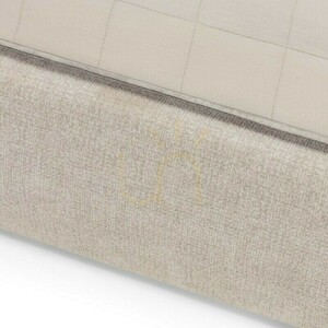 LONEL Upholstered Bed, 140 x 200 cm, with frame and storage, light beige, rounded Nova Nook small 4