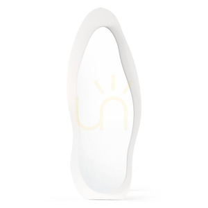 MIRAM Floor Mirror with LED Lighting, 63 x 160 cm, irregular shape, white Nova Nook 0 MIRAM Floor Mirror with LED Lighting, 63 x 160 cm, irregular shape, white Nova Nook small 0