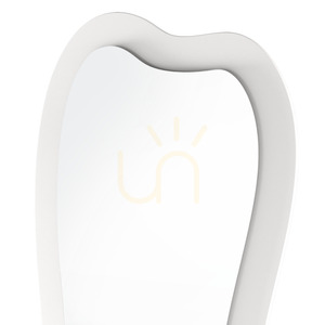 CELLO Floor Mirror with LED Lighting, 63 x 160 cm, irregularly shaped, white, Nova Nook small 3