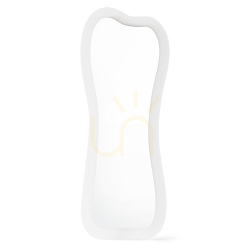 Check CELLO Floor Mirror with LED Lighting, 63 x 160 cm, irregularly shaped, white, Nova Nook