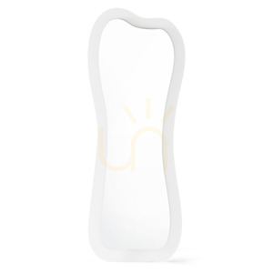 CELLO Floor Mirror with LED Lighting, 63 x 160 cm, irregularly shaped, white, Nova Nook small 0