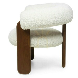LOLE Armchair, Cream/Walnut, Nova Nook Bouclé 4 LOLE Armchair, Cream/Walnut, Nova Nook Bouclé small 4
