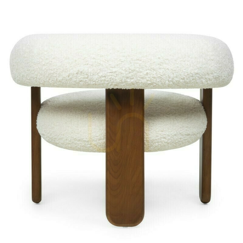 Preview LOLE Armchair, Cream/Walnut, Nova Nook Bouclé LOLE Armchair, Cream/Walnut, Nova Nook Bouclé