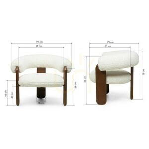LOLE Armchair, Cream/Walnut, Nova Nook Bouclé 8 LOLE Armchair, Cream/Walnut, Nova Nook Bouclé small 8