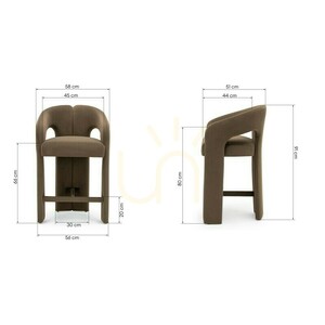 JOEL – an upholstered stool in mocha from Nova Nook small 9