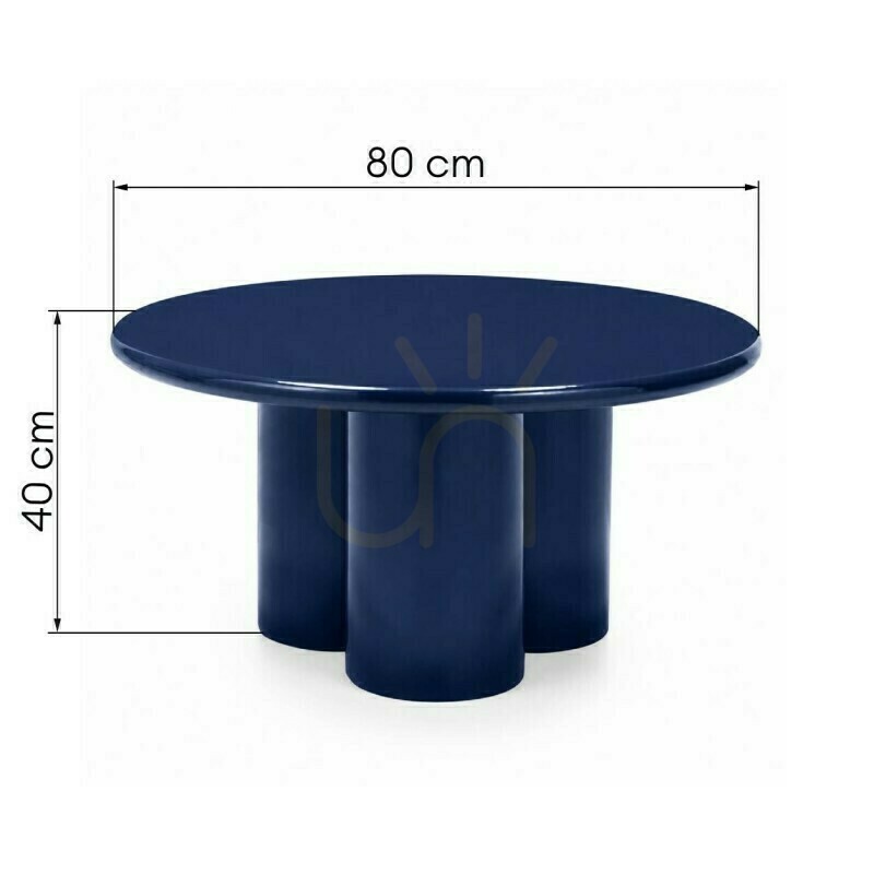 View BURGUN 80 cm Coffee Table, Cobalt Blue, High-Gloss, Nova Nook BURGUN 80 cm Coffee Table, Cobalt Blue, High-Gloss, Nova Nook