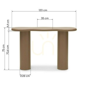 CHIC Console Table/Desk, 120 cm, Light Brown/Mocha by Nova Nook 4 CHIC Console Table/Desk, 120 cm, Light Brown/Mocha by Nova Nook small 4