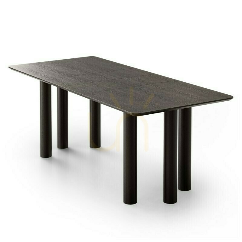 Preview OAL Extendable Table 140–200 cm, Oak Veneer, Black, Beech Wood, Rounded Nova Nook OAL Extendable Table 140–200 cm, Oak Veneer, Black, Beech Wood, Rounded Nova Nook