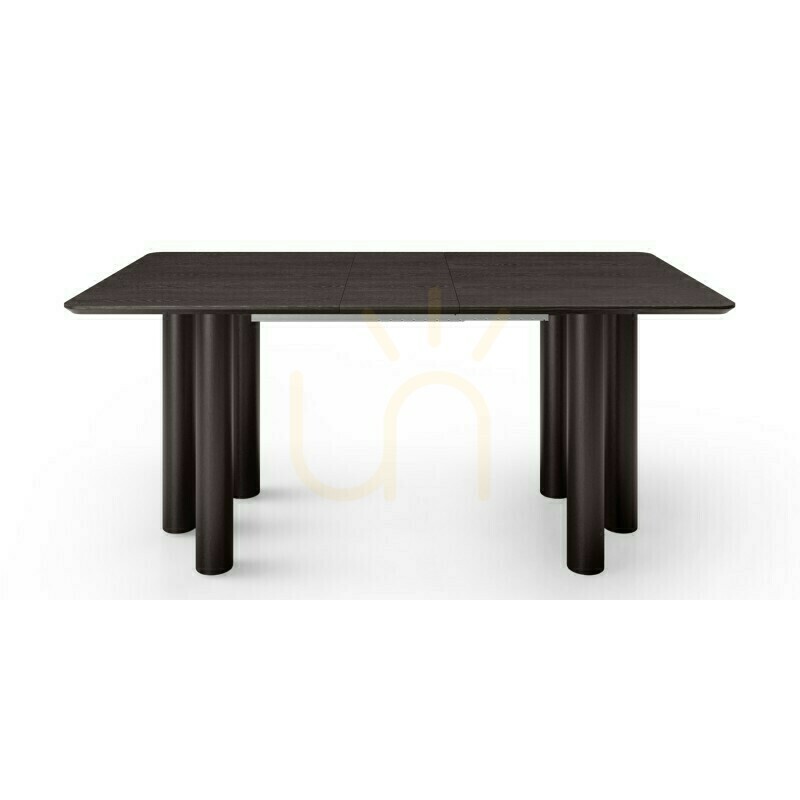 Display OAL Extendable Table 140–200 cm, Oak Veneer, Black, Beech Wood, Rounded Nova Nook OAL Extendable Table 140–200 cm, Oak Veneer, Black, Beech Wood, Rounded Nova Nook