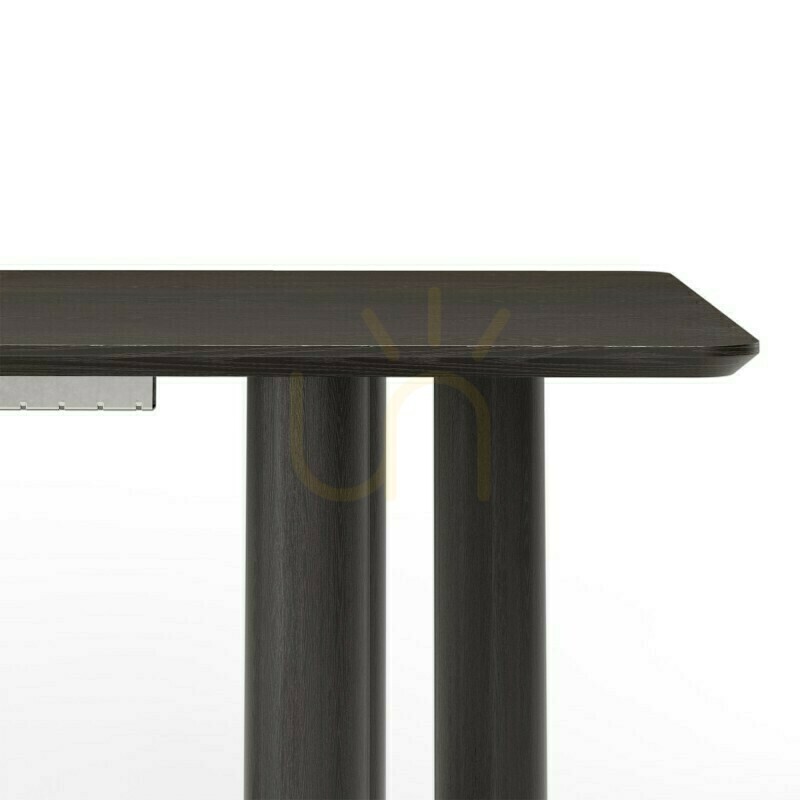 Show OAL Extendable Table 140–200 cm, Oak Veneer, Black, Beech Wood, Rounded Nova Nook OAL Extendable Table 140–200 cm, Oak Veneer, Black, Beech Wood, Rounded Nova Nook