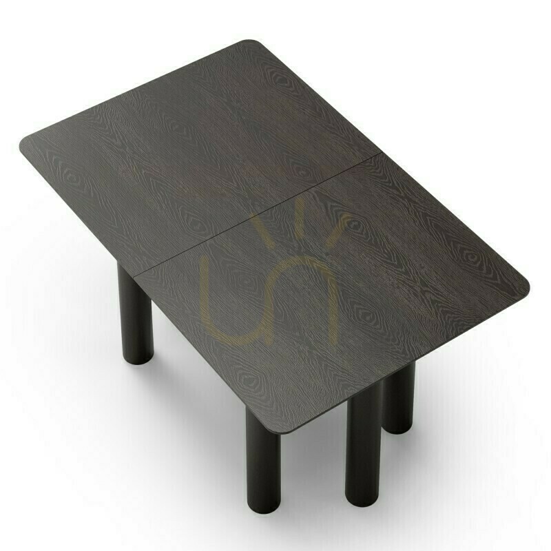 Check OAL Extendable Table 140–200 cm, Oak Veneer, Black, Beech Wood, Rounded Nova Nook OAL Extendable Table 140–200 cm, Oak Veneer, Black, Beech Wood, Rounded Nova Nook