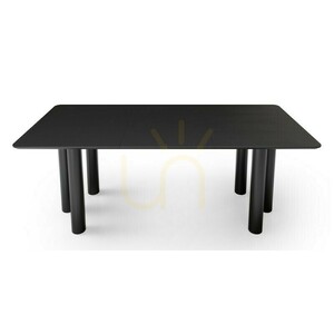 OAL Extendable Table 140–200 cm, Oak Veneer, Black, Beech Wood, Rounded Nova Nook 6 OAL Extendable Table 140–200 cm, Oak Veneer, Black, Beech Wood, Rounded Nova Nook small 6