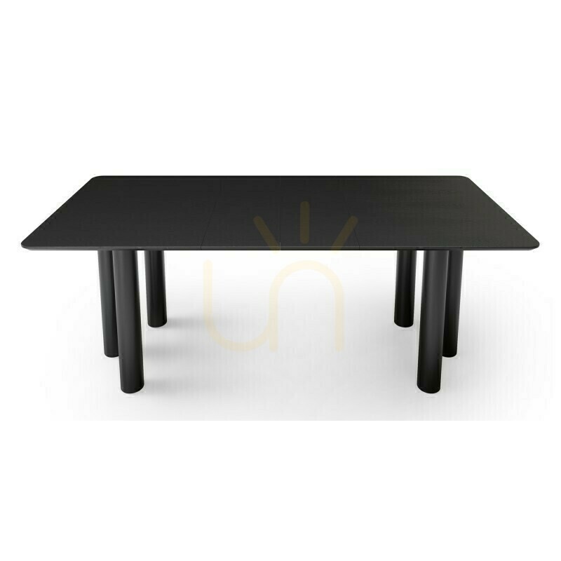 View OAL Extendable Table 140–200 cm, Oak Veneer, Black, Beech Wood, Rounded Nova Nook OAL Extendable Table 140–200 cm, Oak Veneer, Black, Beech Wood, Rounded Nova Nook