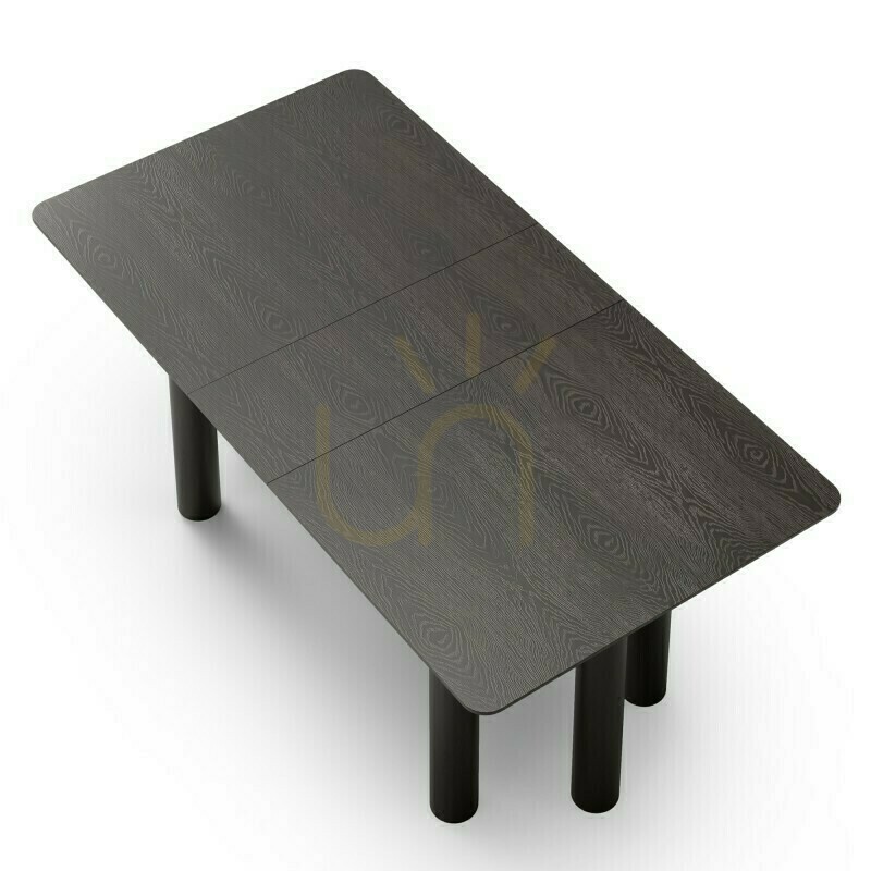 Preview OAL Extendable Table 140–200 cm, Oak Veneer, Black, Beech Wood, Rounded Nova Nook OAL Extendable Table 140–200 cm, Oak Veneer, Black, Beech Wood, Rounded Nova Nook