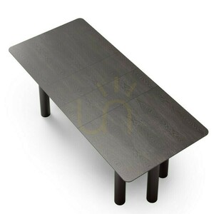 OAL Extendable Table 140–200 cm, Oak Veneer, Black, Beech Wood, Rounded Nova Nook 8 OAL Extendable Table 140–200 cm, Oak Veneer, Black, Beech Wood, Rounded Nova Nook small 8