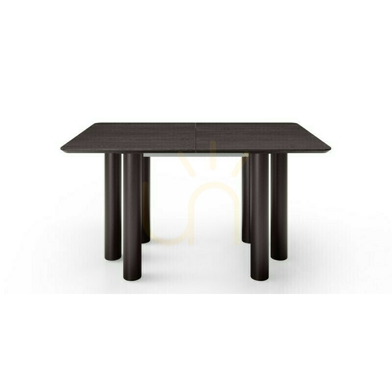 Show OAL Extendable Table 140–200 cm, Oak Veneer, Black, Beech Wood, Rounded Nova Nook OAL Extendable Table 140–200 cm, Oak Veneer, Black, Beech Wood, Rounded Nova Nook