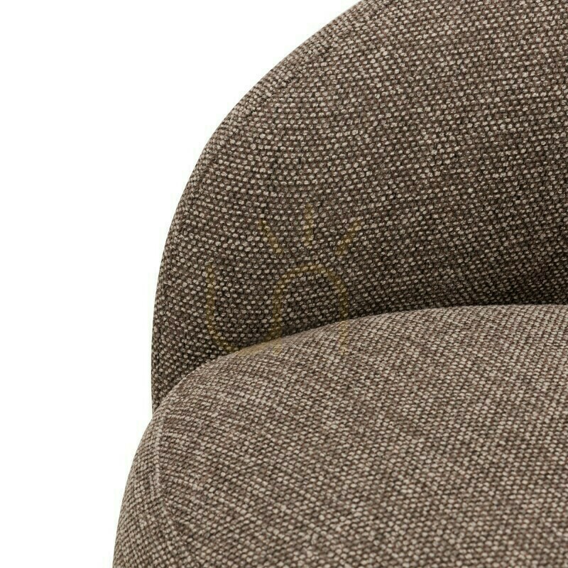 Display NORA Swivel Chair, Brown and Cream, with Rounded Shapes by Nova Nook NORA Swivel Chair, Brown and Cream, with Rounded Shapes by Nova Nook